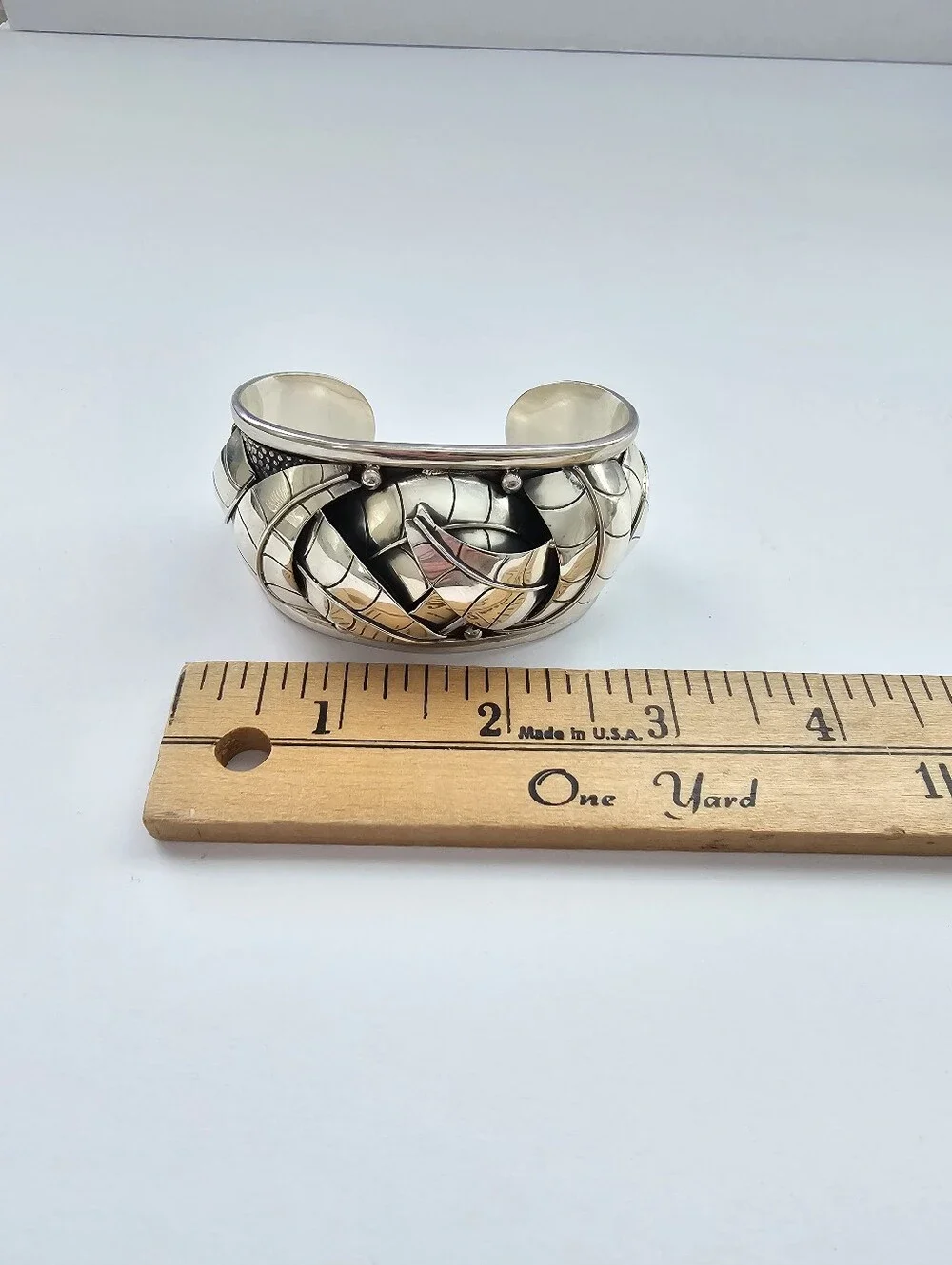 Dominique Dinouart DDD Mexico 925 Sterling Silver Leaf Cuff Bracelet New